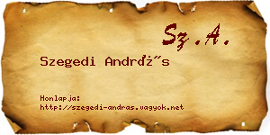 Szegedi András névjegykártya
